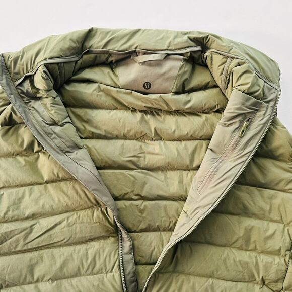 Lululemon Navigation Stretch Down Vest Olive Green Size XL 700 Goose Fill Winter - Picture 4 of 7